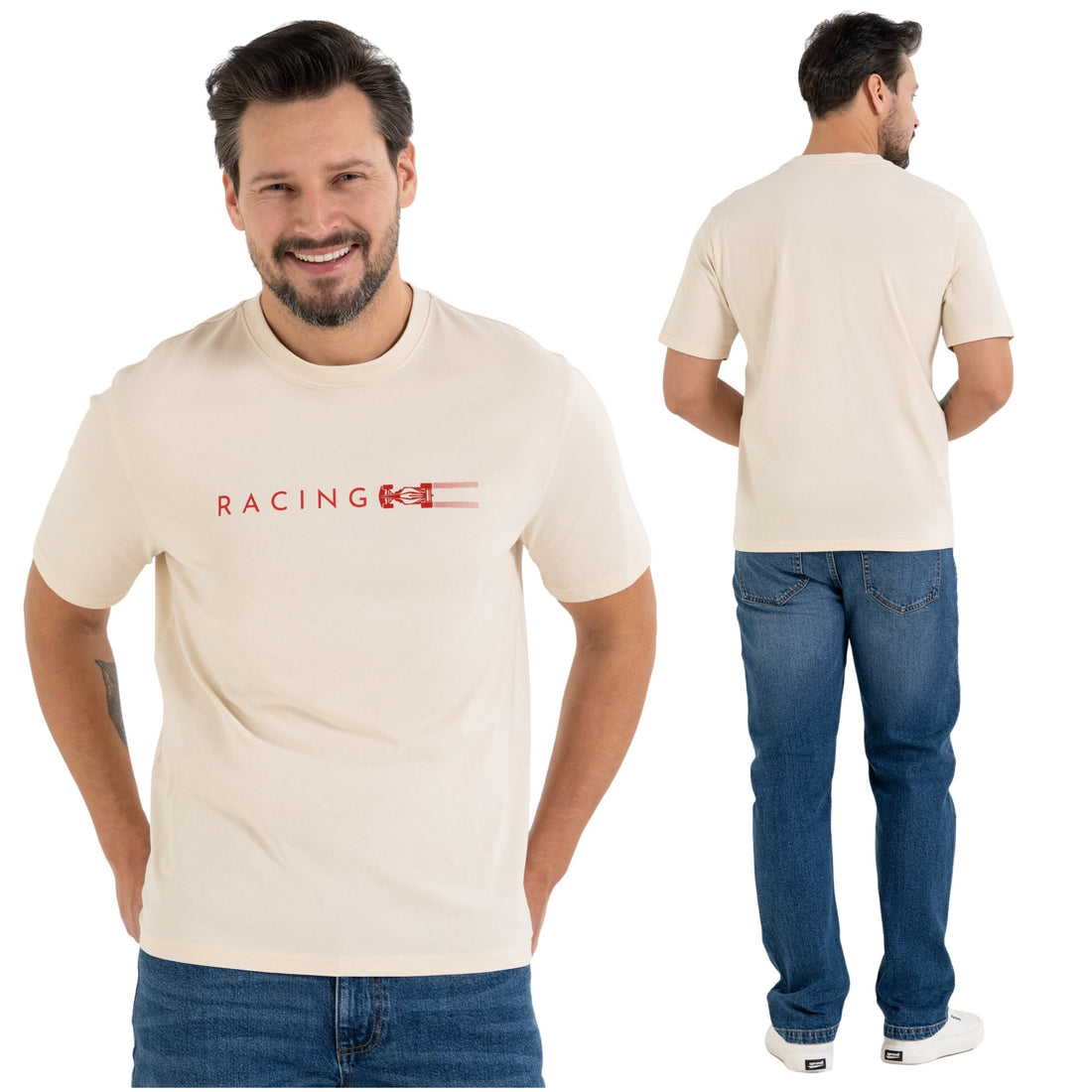 T-shirt męski z nadrukiem koszulka krótki rękaw bluzka klasyczna