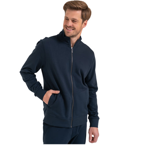 Męska bluza rozpinana ze stójką – 100% bawełna