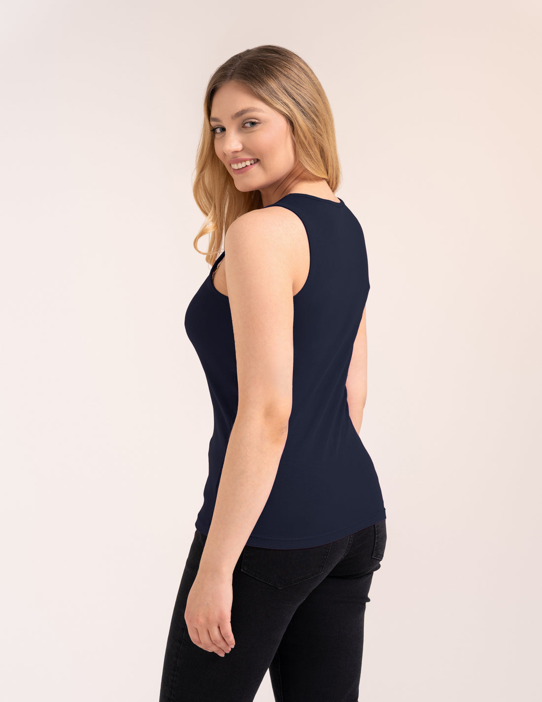 Tank-top damski podkoszulek koszulka gładka na ramiączkach top