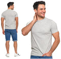 T-shirt koszulka klasyczna męska bawełniana krótki rękaw szara