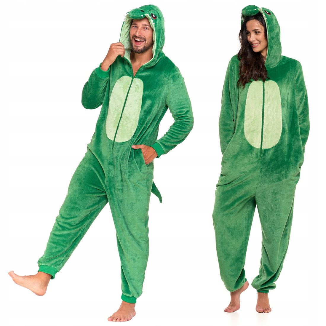 Onesie dinozaur jednoczęściowa piżama z kapturem unisex kostium