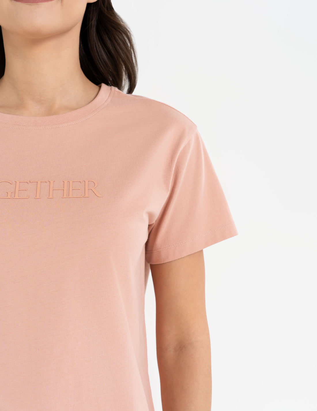 Klasyczny t-shirt damski z napisem bluzka z krótkim rękawem