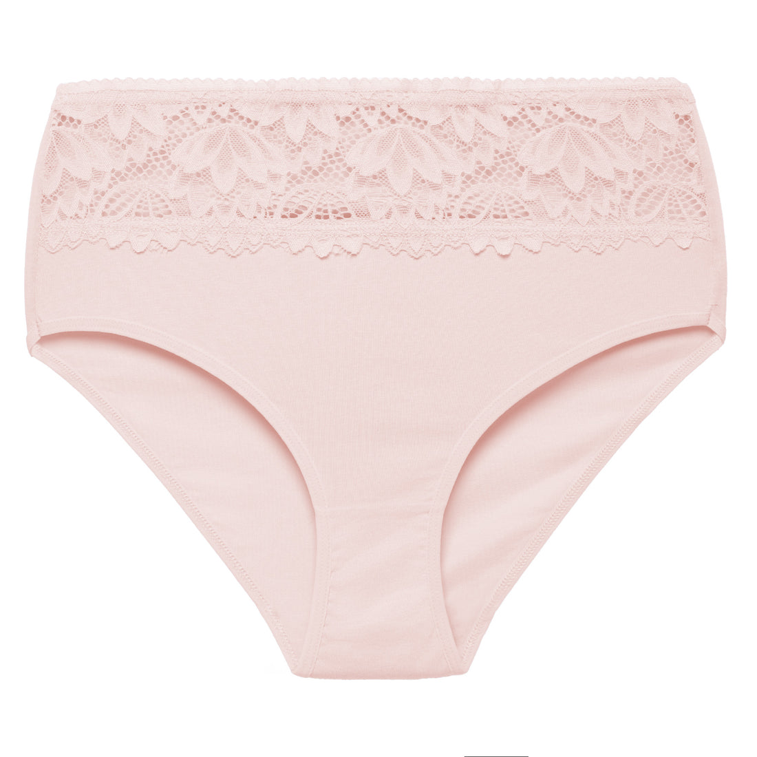 Majtki damskie maxi bikini bawełniane z wysokim stanem i koronką 3-pak