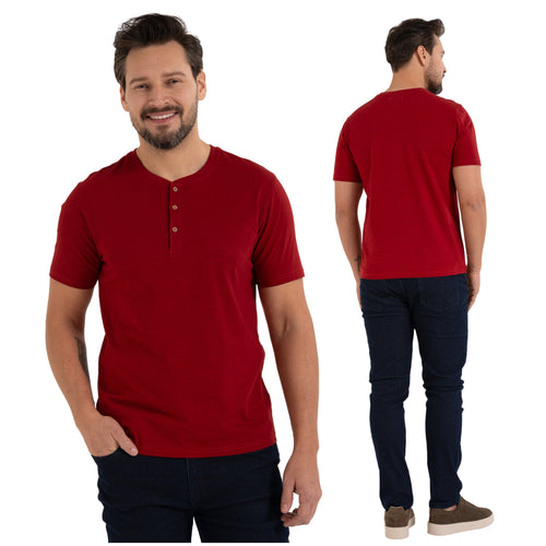 T-shirt męski elegancka koszulka krótki rękaw bluzka z guzikami