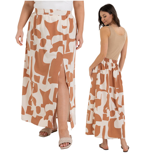 Spódnica maxi z rozcięciem – elegancja i komfort high-waist