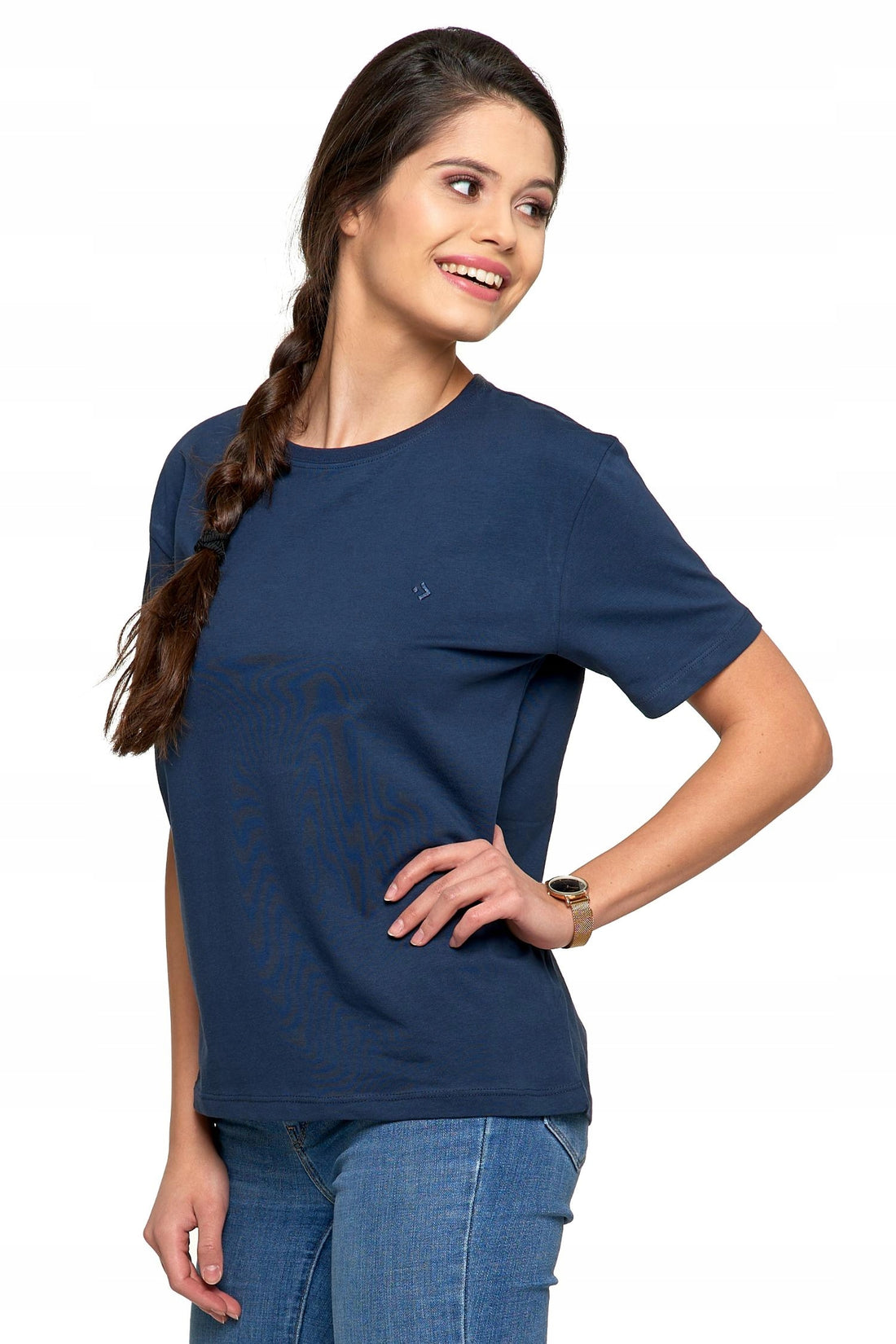 T-Shirt damski premium wykonany z najwyższej jakości bawełny czesanej o klasycznym kroju.