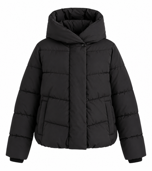 Kurtka damska zimowa krótka z kapturem