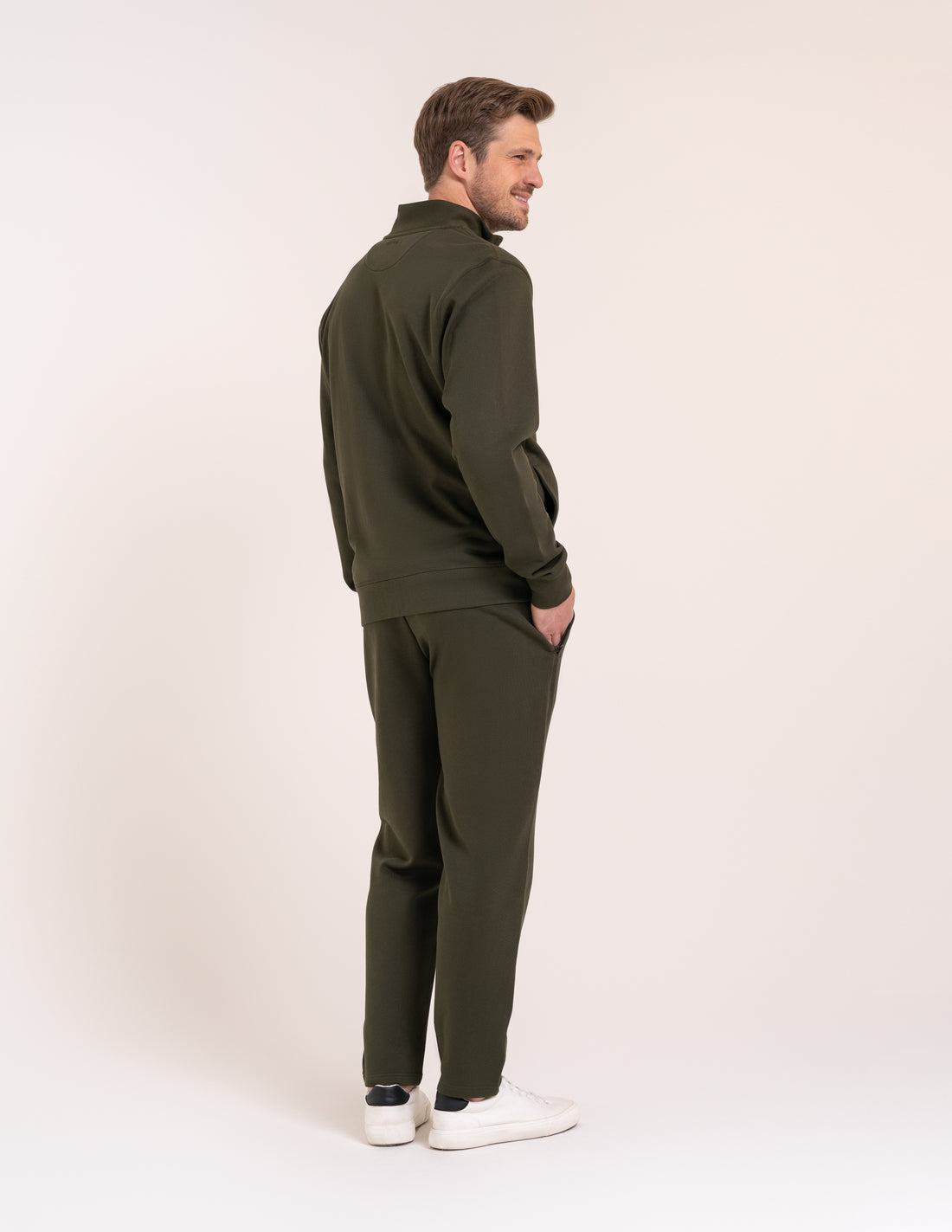 Męska bluza rozpinana ze stójką – 100% bawełna