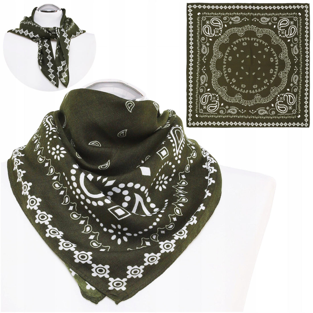 Duża bandanka damska chusta apaszka na szyję chustka na włosy bandana
