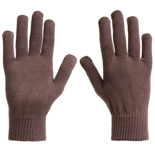 Rękawiczki damskie dzianinowe gładkie pięciopalczaste