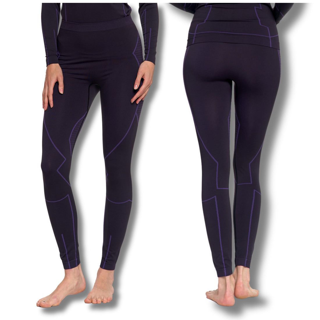Legginsy termoaktywne damskie cienkie getry zimowe spodnie thermo