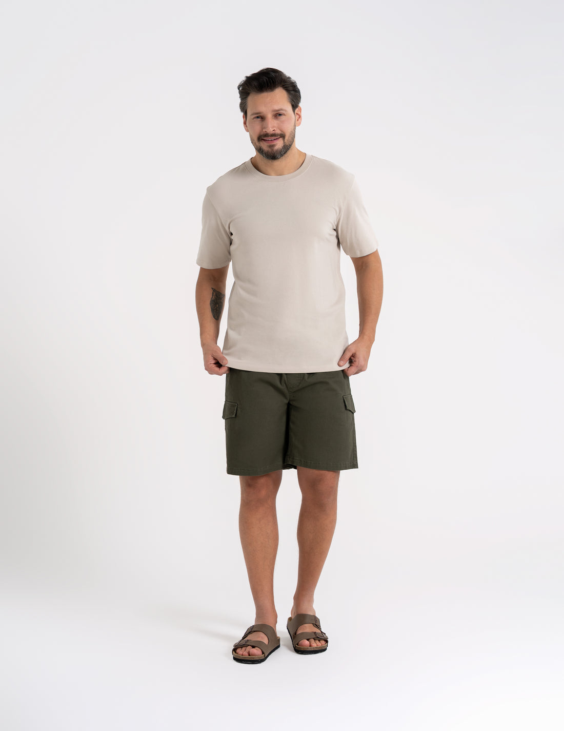 T-shirt męski klasyczna koszulka z krótkim rękawem gładka wygodna