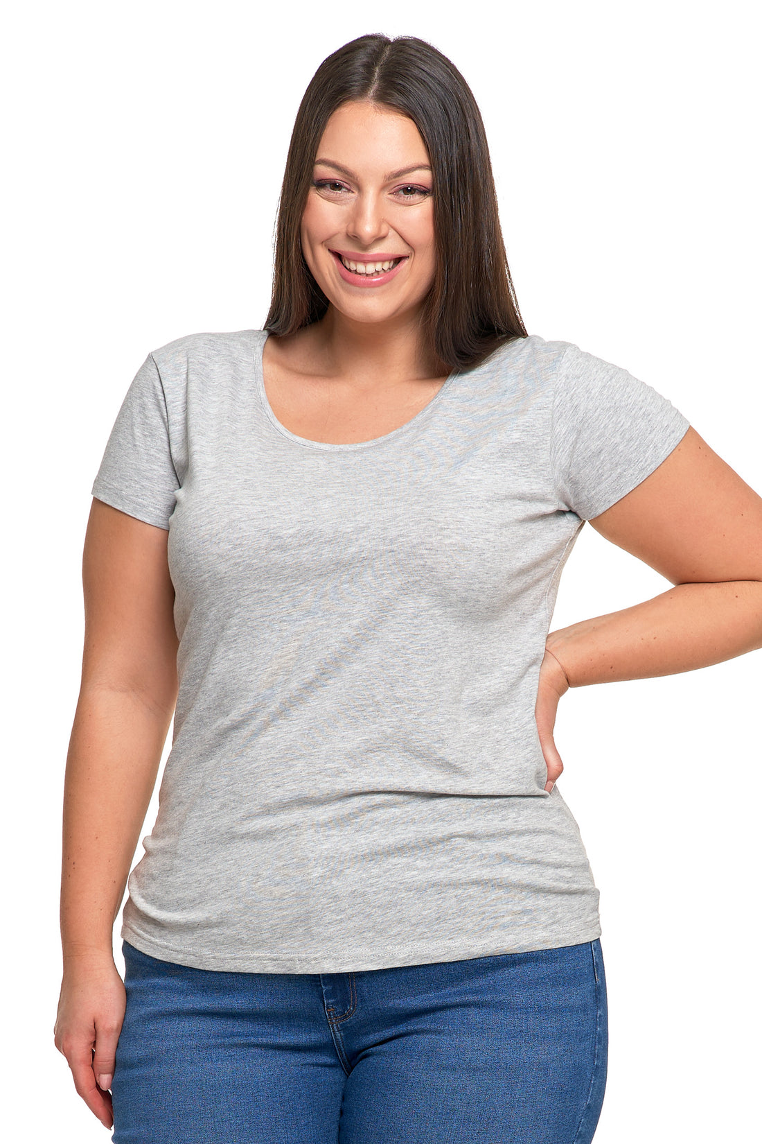 T-shirt klasyczny damski koszulka bawełniana krótki rękaw