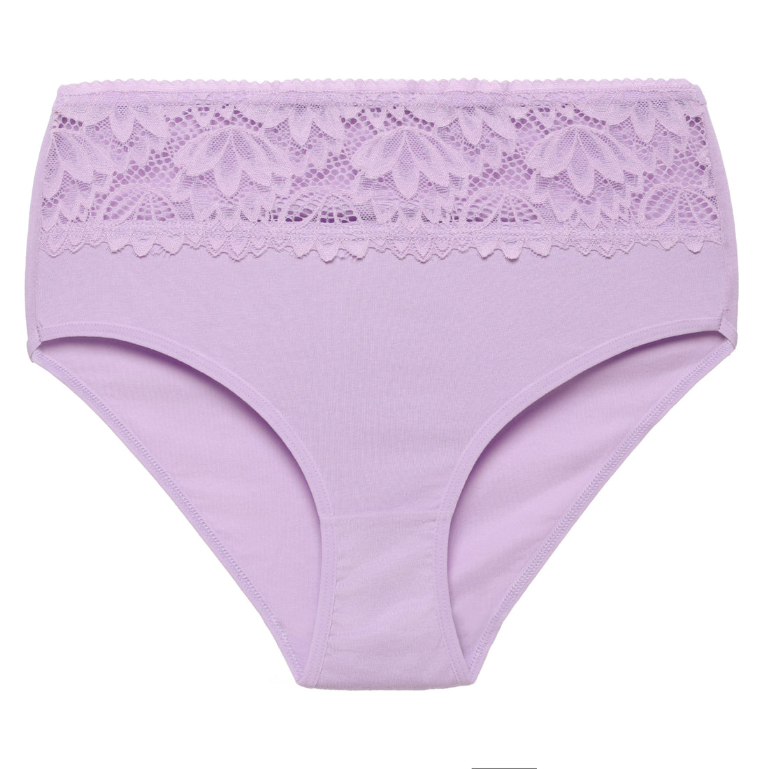 Majtki damskie maxi bikini bawełniane z wysokim stanem i koronką 3-pak