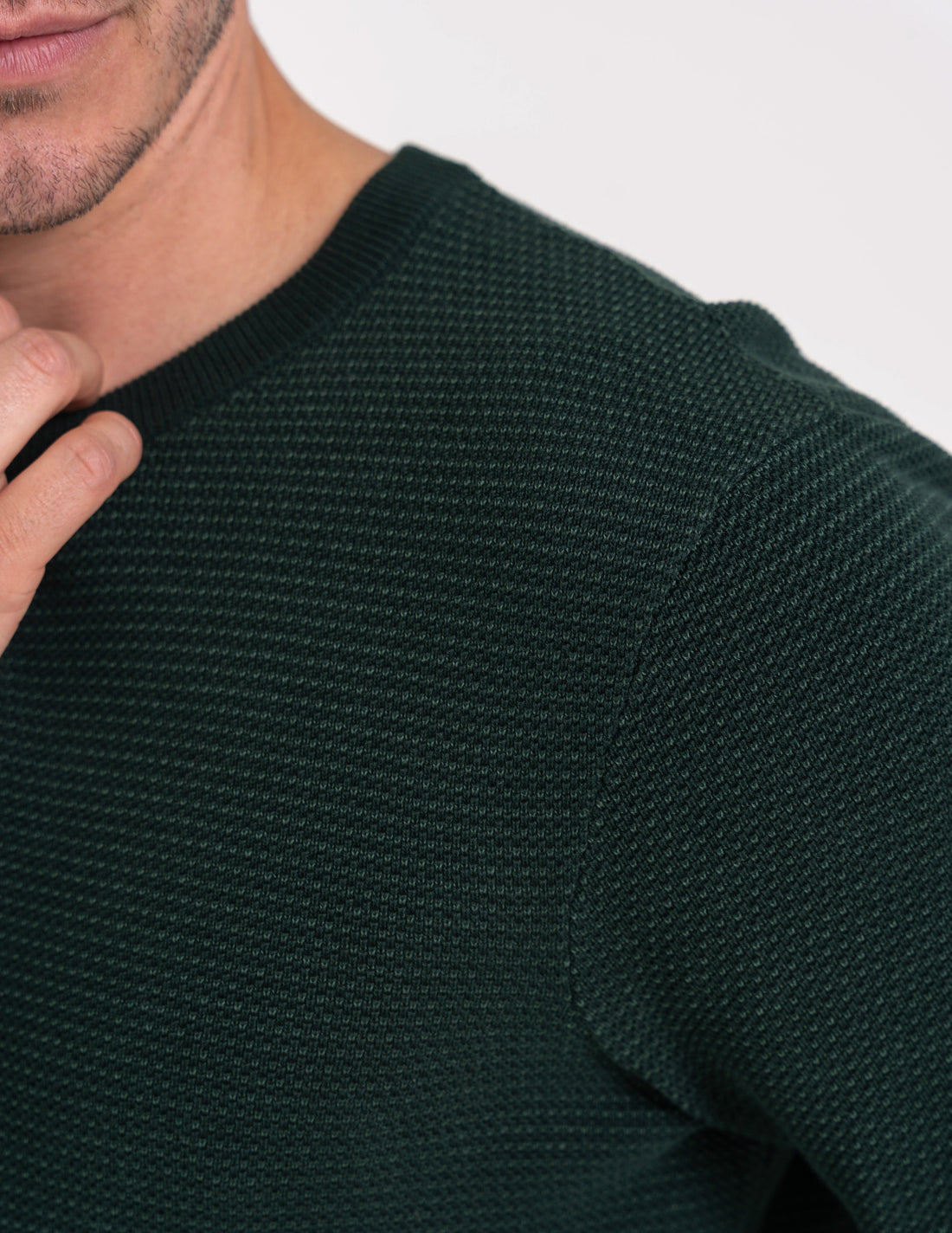 Sweter męski bawełniany z okrągłym dekoltem