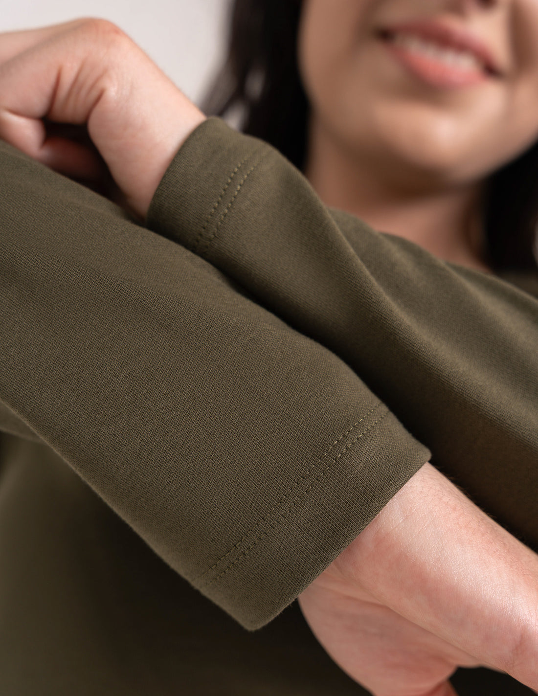 Bluzka damska longsleeve bawełna slim basic dopasowana