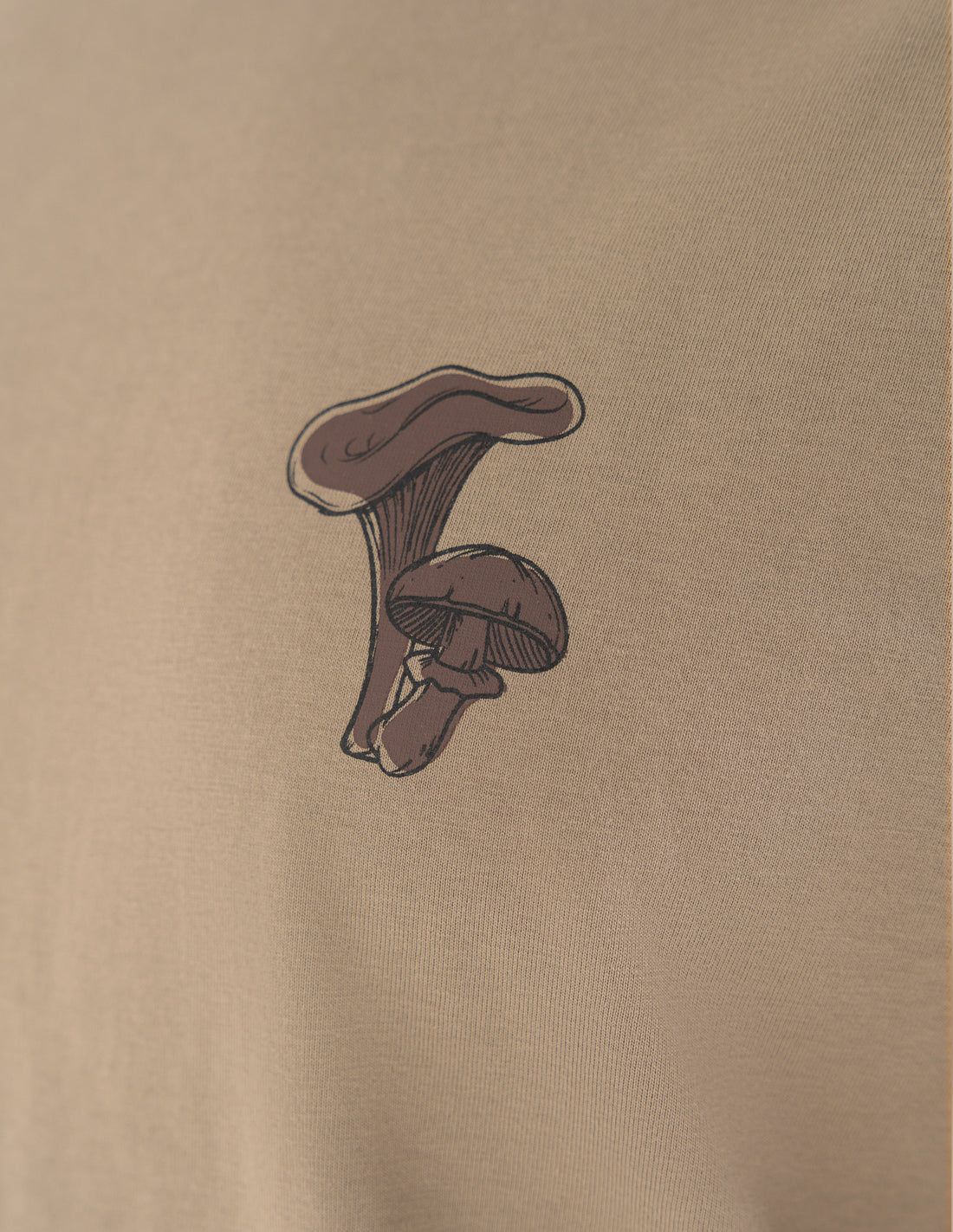 Męski t-shirt bawełniany z nadrukiem grzybów – regular fit