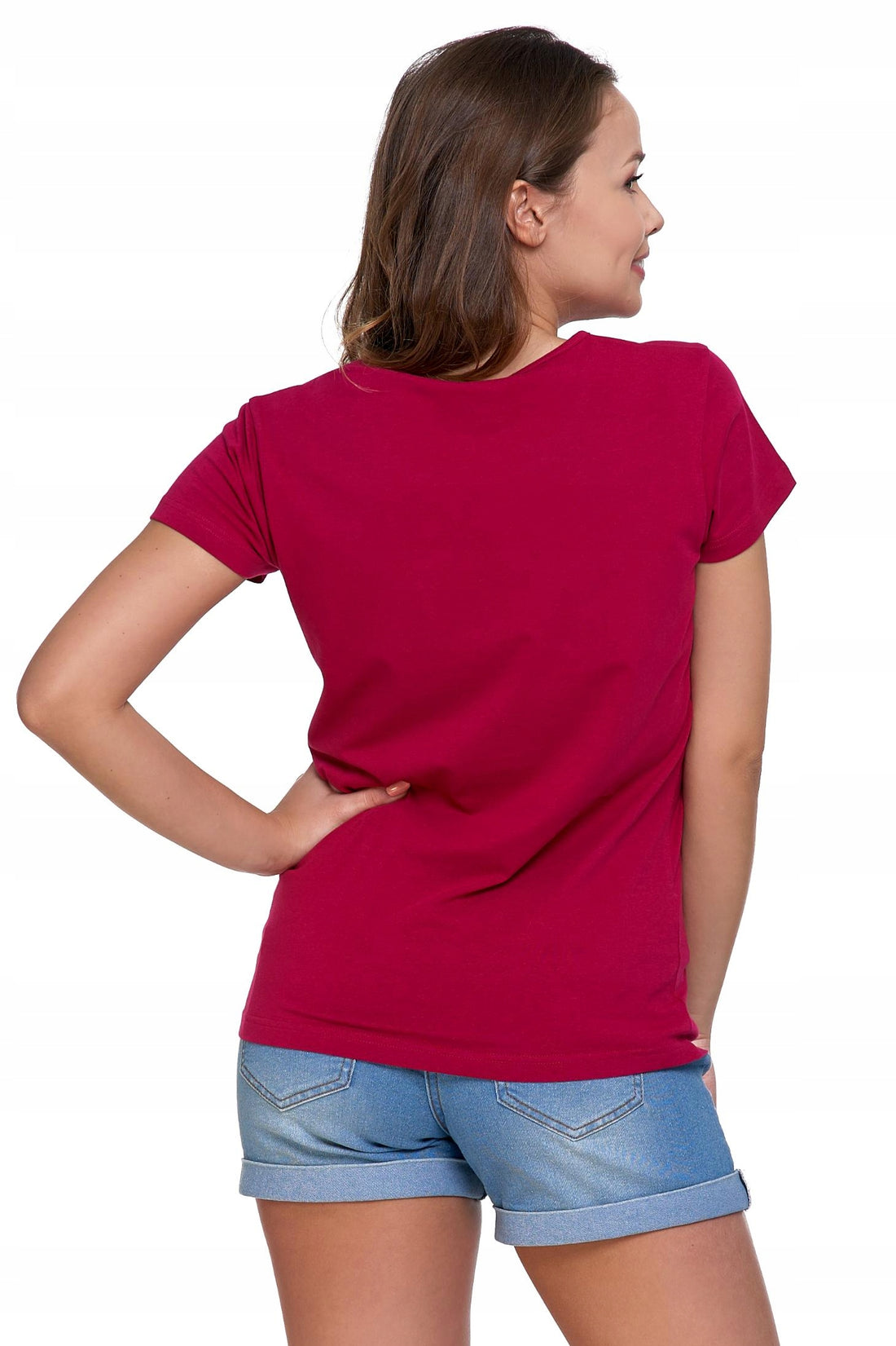T-shirt klasyczny damski koszulka bawełniana krótki rękaw