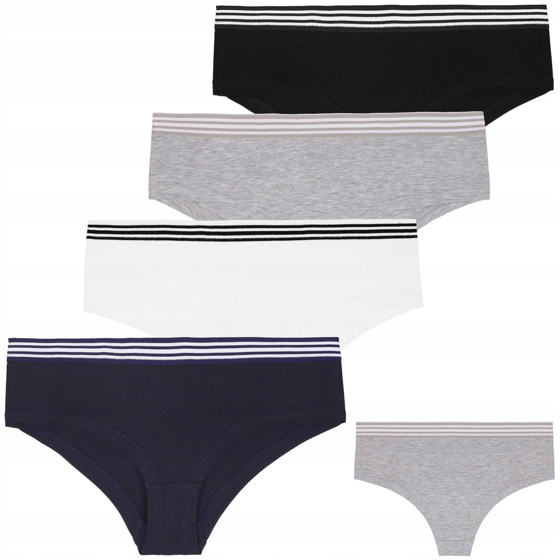 Figi damskie majtki szorty bawełna klasyczne wygodne modne 4-pak