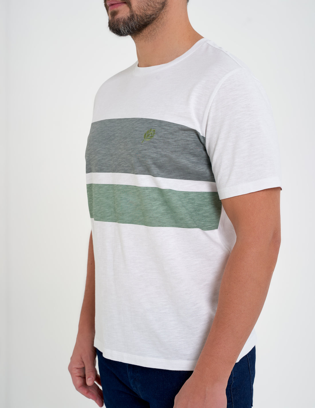 T-shirt męski klasyczny z haftem koszulka z krótkim rękawem