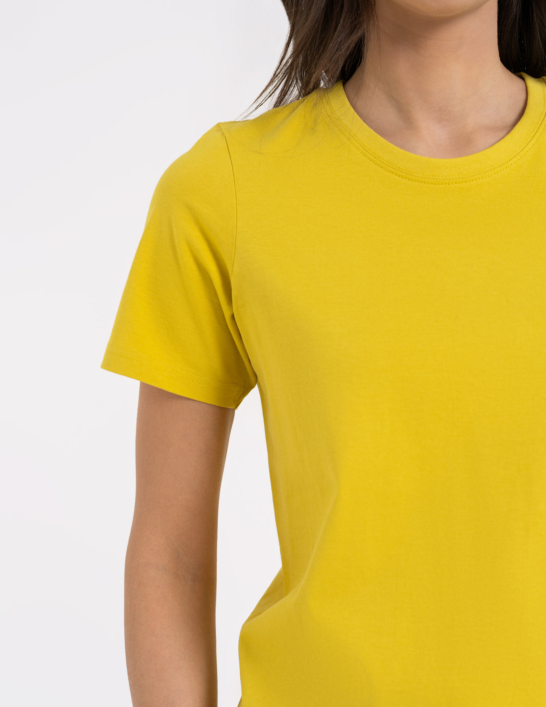 T-shirt damski z krótkim rękawem bez szwów bocznych luźna koszulka