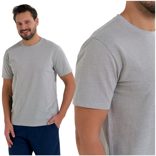 T-shirt męski klasyczny melanżowe wykończenie modna koszulka