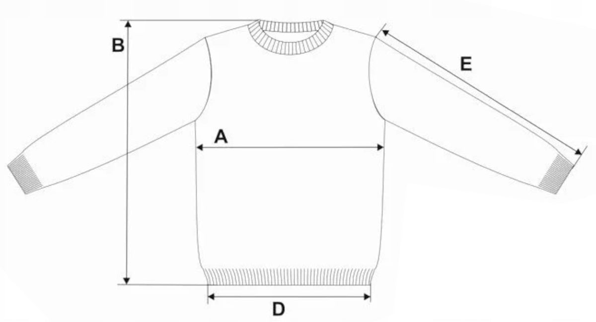 Tabela rozmiarów — Elegancki sweter męski klasyczny okrągły dekolt delikatny wzór