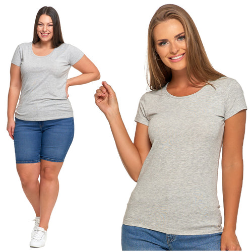 T-shirt klasyczny damski koszulka bawełniana krótki rękaw