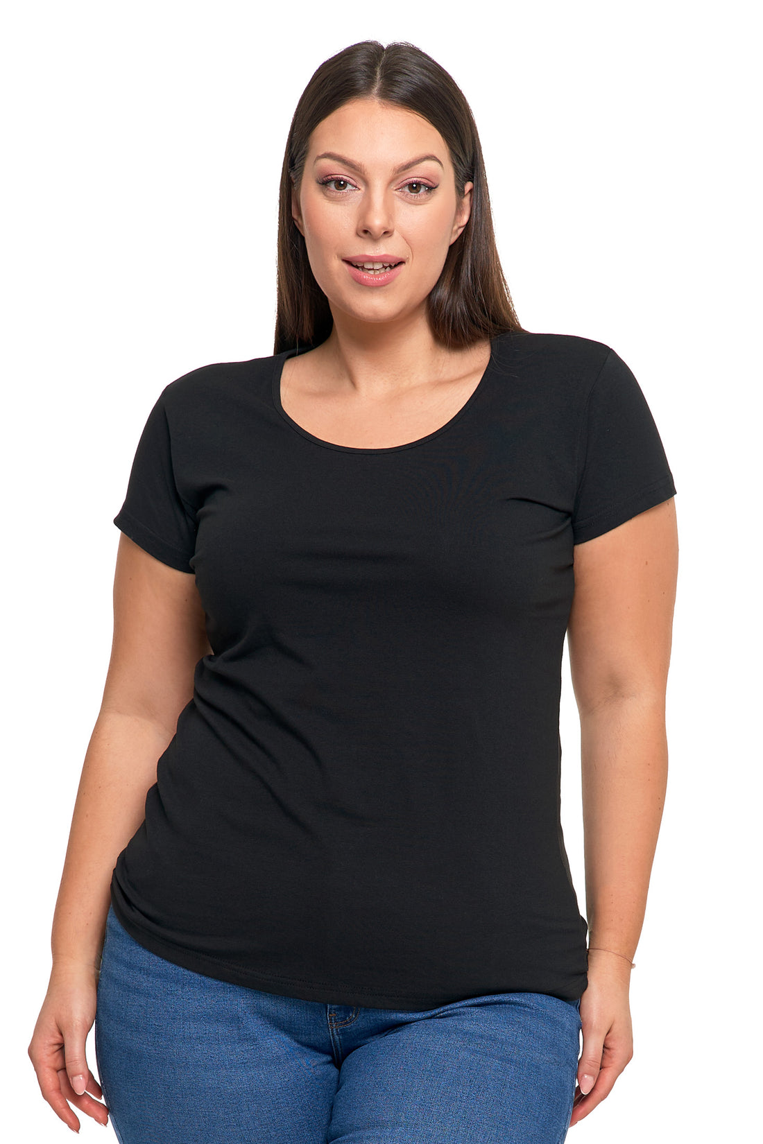 T-shirt klasyczny damski koszulka bawełniana krótki rękaw