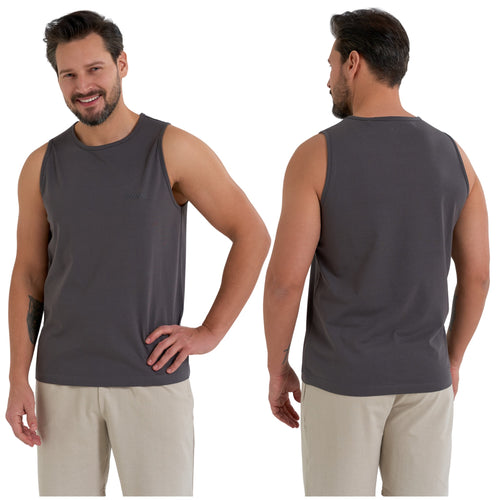 Koszulka bez rękawów tank top męski gładka podkoszulka bokserka