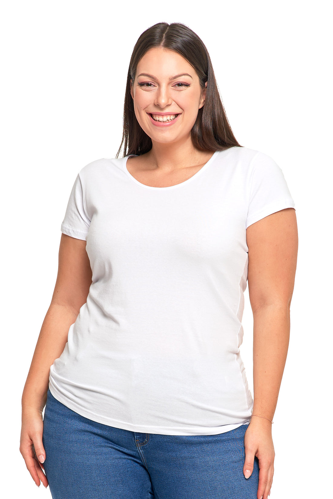 T-shirt klasyczny damski koszulka bawełniana krótki rękaw