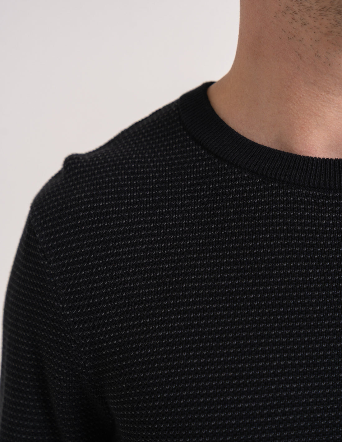Sweter męski bawełniany z okrągłym dekoltem
