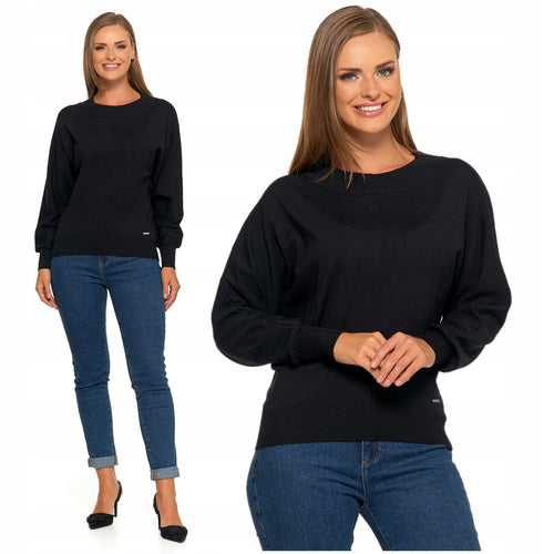 Elegancki sweter damski z luźnymi rękawami klasyczny modny
