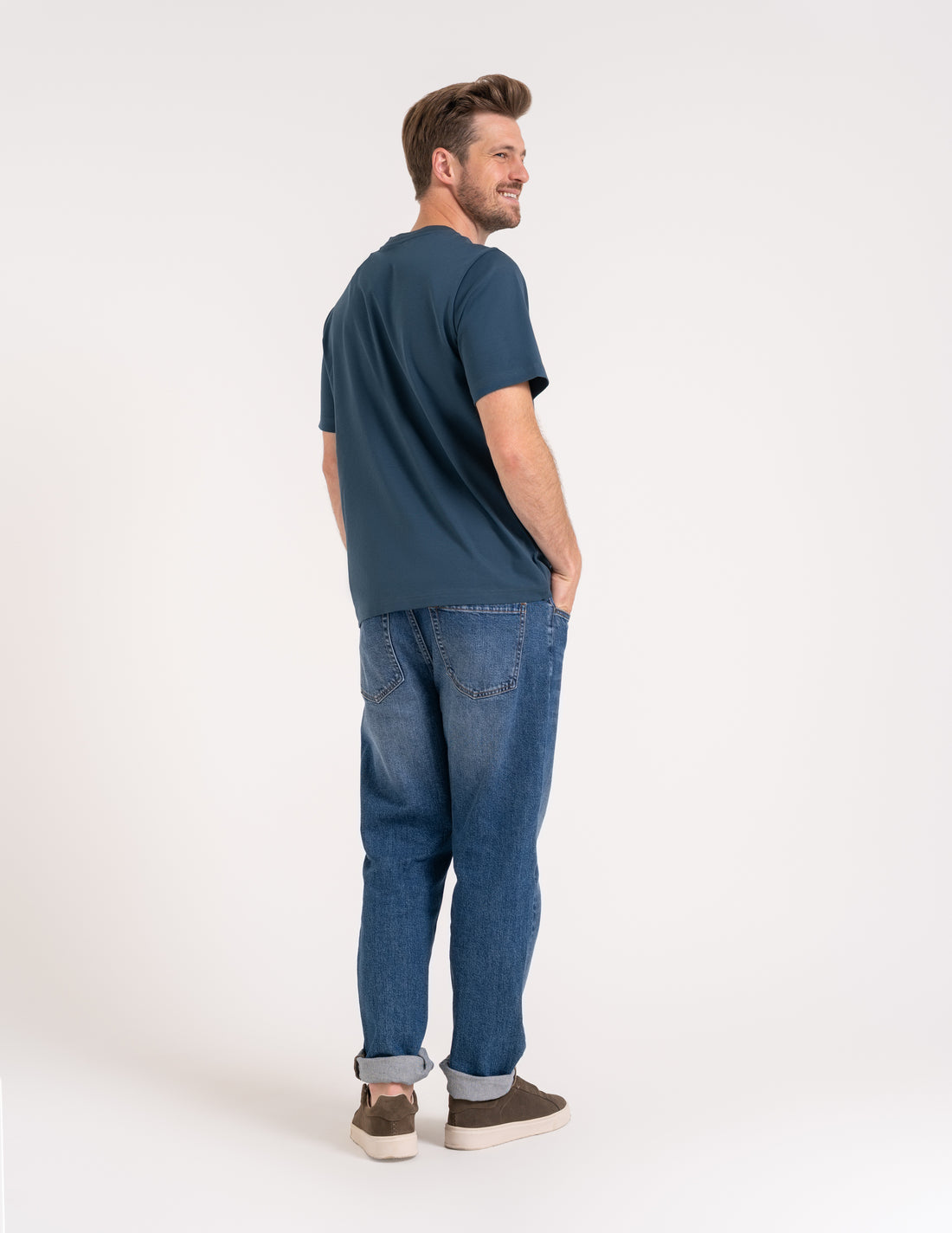 T-shirt męski gładka koszulka bluzka z krótkim rękawem premium