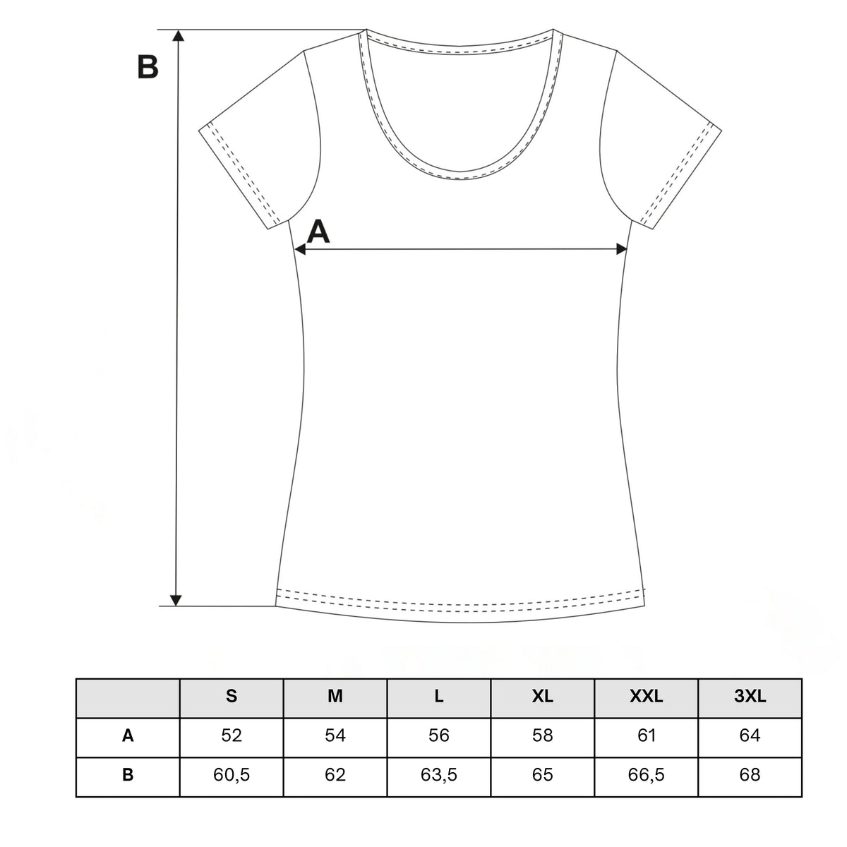 Tabela rozmiarów — T-shirt damski modna koszulka z krótkim rękawem gładka wygodna
