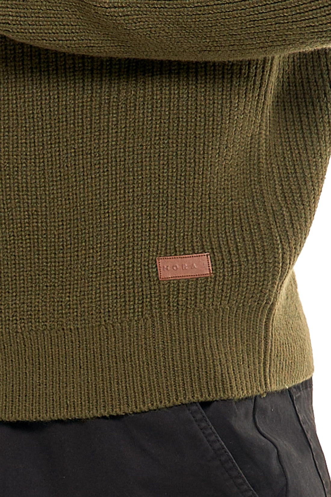 Sweter męski ze stójką zapinany pod szyją elegancki sweterek ciepły
