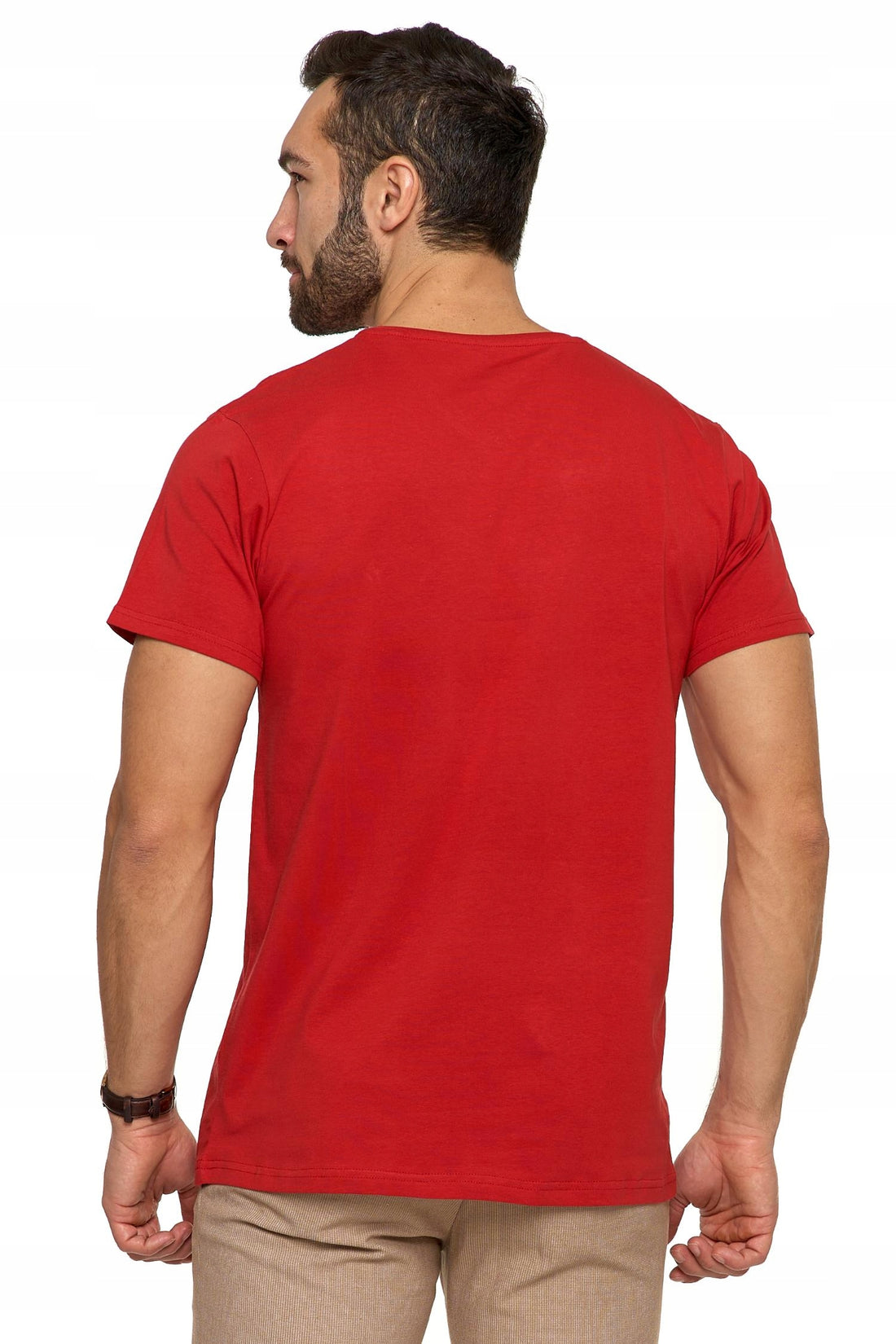 T-shirt męski premium koszulka z krótkim rękawem bawełna czesana