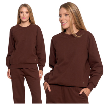 OCIEPLANA BLUZA DAMSKA BEZ KAPTURA PRZEZ GŁOWĘ MIĘKKA WYGODNA MORAJ