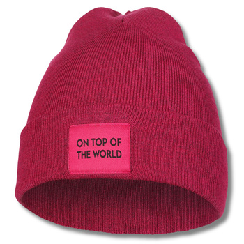 CZAPKA DAMSKA ZIMOWA PRĄŻKOWANA BEANIE NA CHŁODNE DNI MODNA NASZYWKA MORAJ