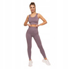 Legginsy Damskie Sportowe Wysoki Stan Kryjące Prążkowane Wygodne MORAJ