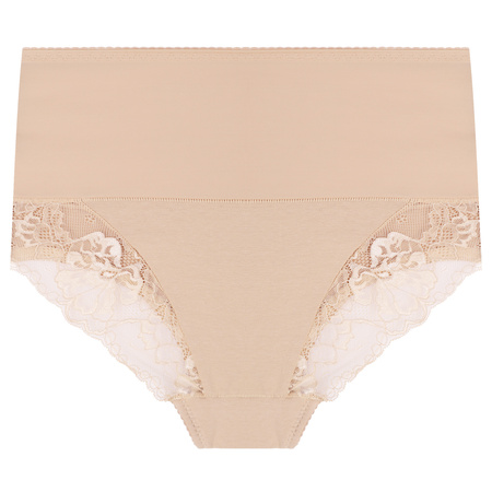 FIGI DAMSKIE ŚCIĄGAJĄCE MAJTKI MAXI BIKINI BEŻOWE Z KORONKĄ MORAJ 1-SZT