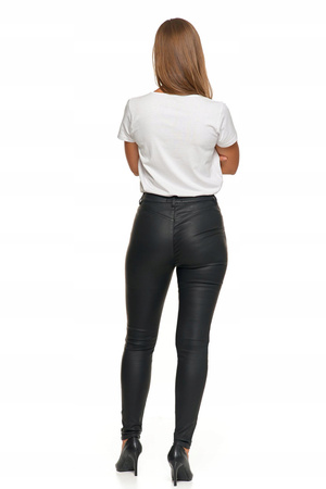 Spodnie Skinny Damskie z Eko-skóry Wysoki Stan Klasyczne Rurki MORAJ 
