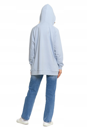 LUŹNA BLUZA DAMSKA DRESOWA OVERSIZE PRZEZ GŁOWĘ Z KAPTUREM MORAJ