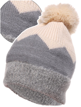 Czapka damska z pomponem ocieplana MORAJ