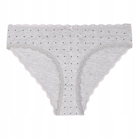 Figi Damskie Klasyczne Bawełniane Bikini Koronka w Kropki MORAJ 3-pak 