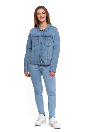 JEANSOWA KURTKA DAMSKA KLASYCZNA JEANS MODNA STYLOWA PRZEJŚCIOWA MORAJ