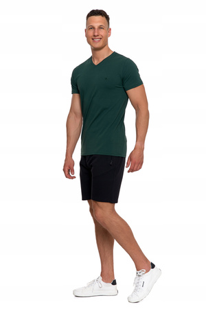 T-SHIRT MĘSKI PREMIUM Koszulka z Krótkim Rękawem Gładka Slim Fit MORAJ 