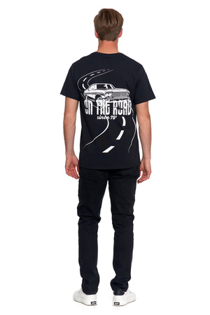 T-SHIRT MĘSKI Z KRÓTKIM RĘKAWEM KOSZULKA BLUZKA Z NADRUKIEM MODNA MORAJ