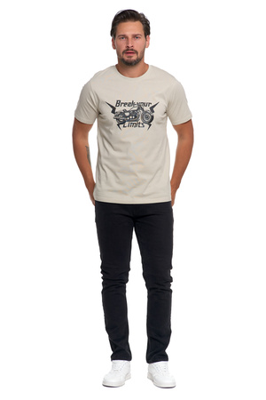 T-SHIRT MĘSKI Z KRÓTKIM RĘKAWEM GŁADKA KOSZULKA BAWEŁNIANA BLUZKA MORAJ