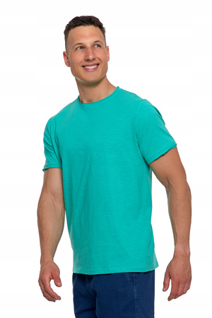 T-SHIRT MĘSKI Z KRÓTKIM RĘKAWEM GŁADKA KOSZULKA BAWEŁNIANA BLUZKA MORAJ 